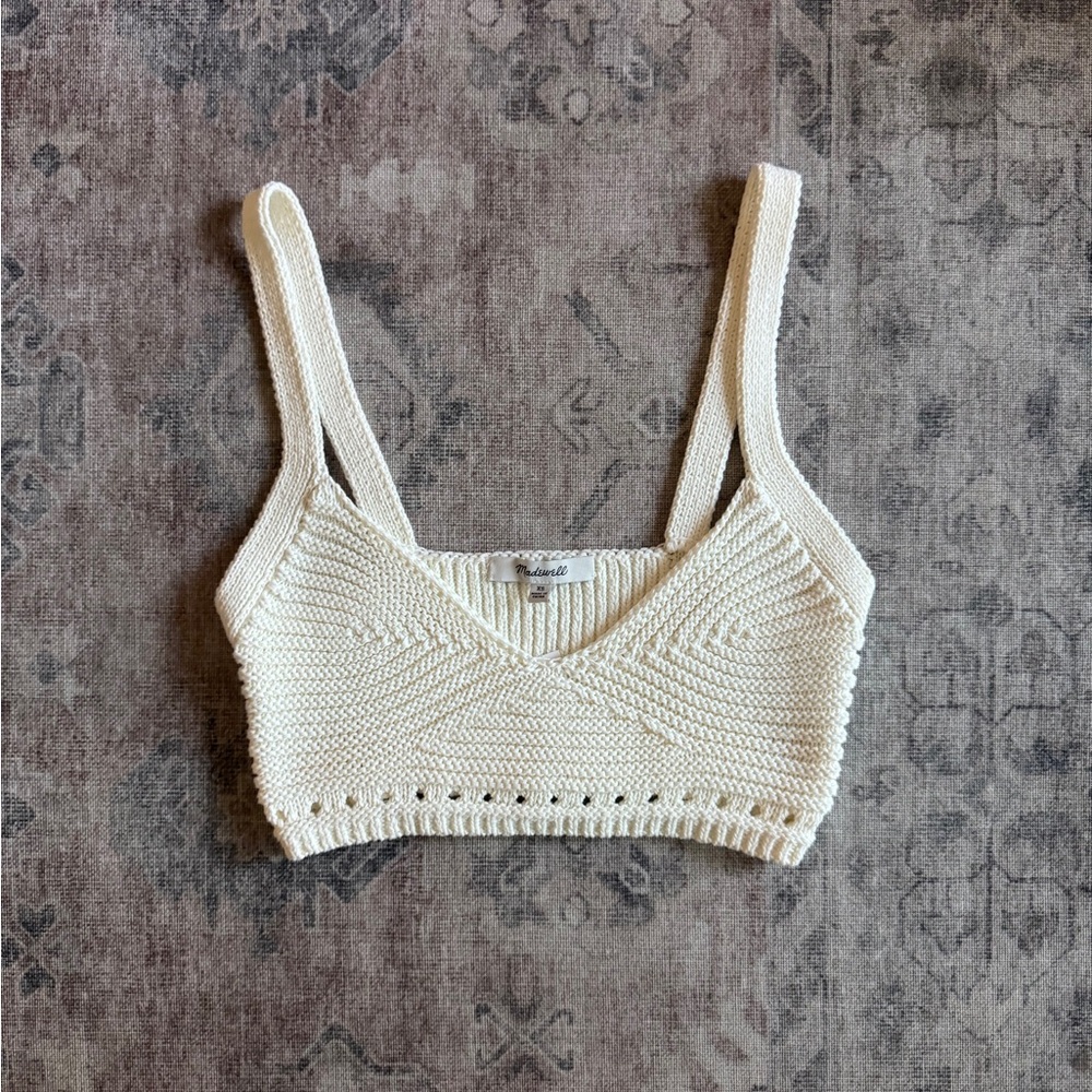 NWT Madewell Ivory Crochet Bralette XS